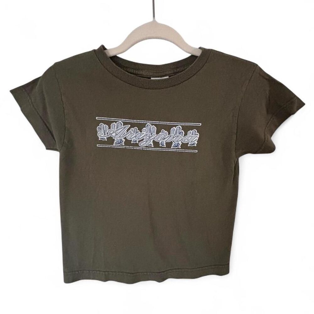 American-vintage Women's Green and Khaki T-shirt